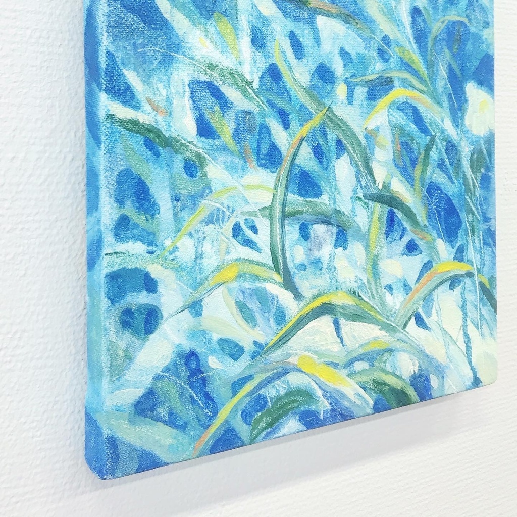 油絵小作品・where the light turns jade