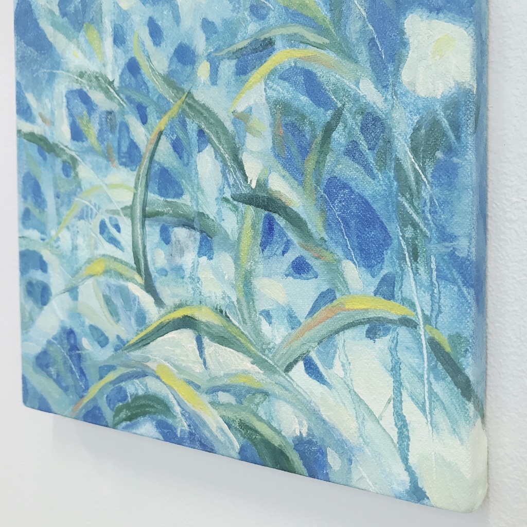 油絵小作品・where the light turns jade