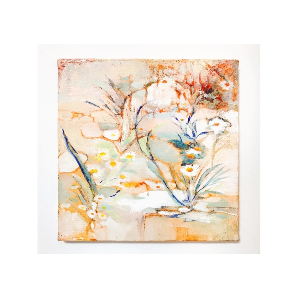 油絵小作品・Box Flower 2