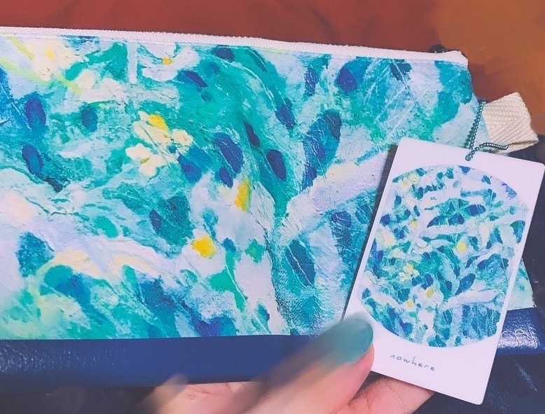 油絵柄ショップカード風アクキー