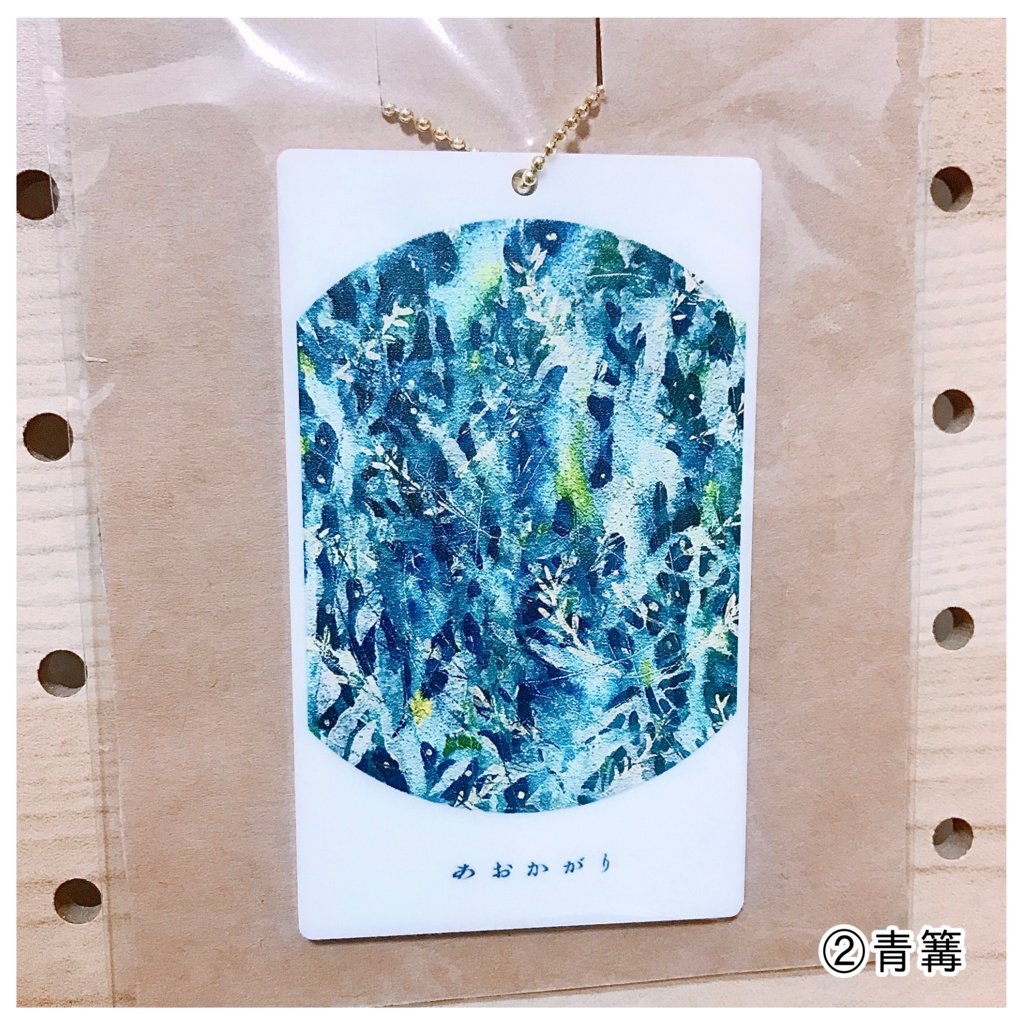 油絵柄ショップカード風アクキー