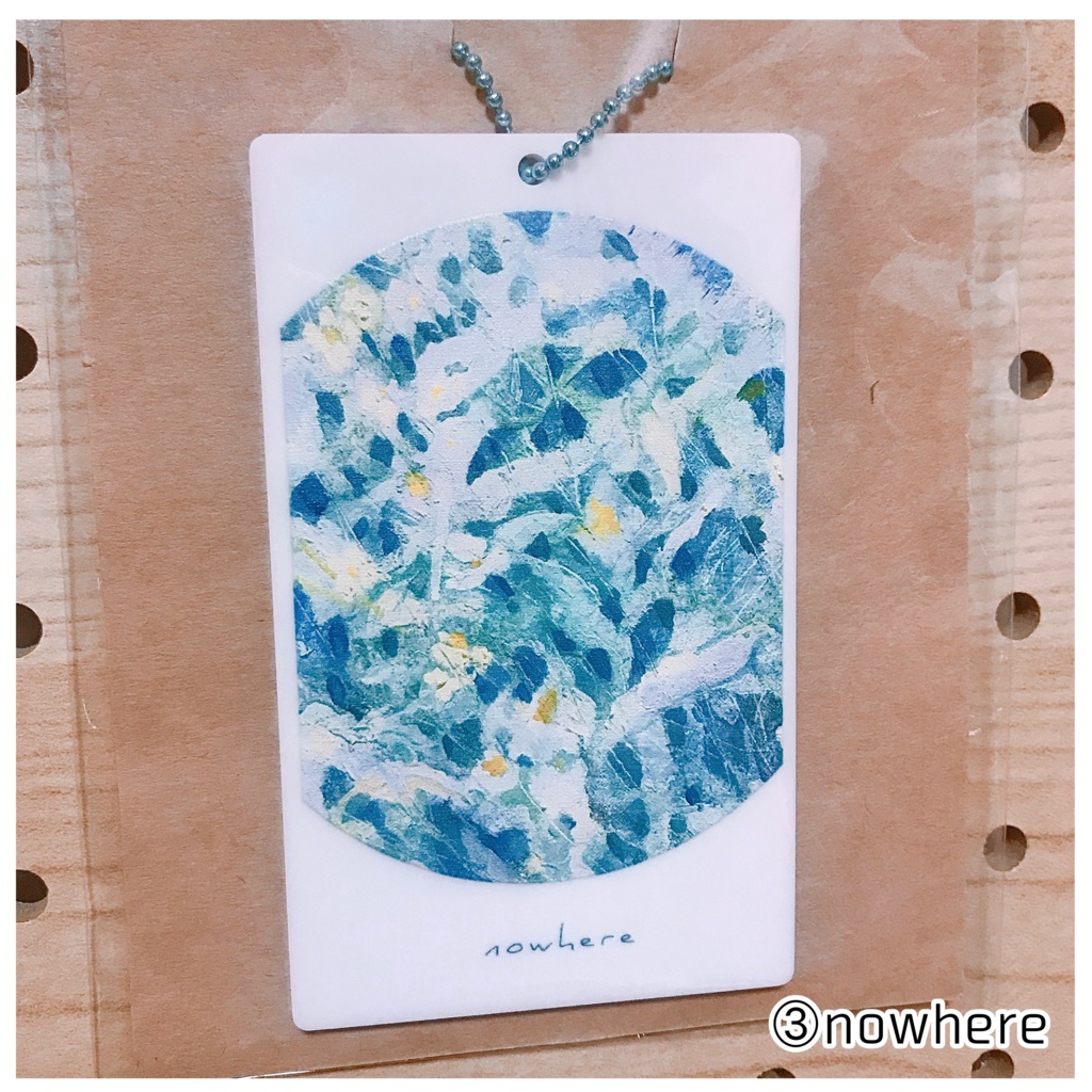 油絵柄ショップカード風アクキー