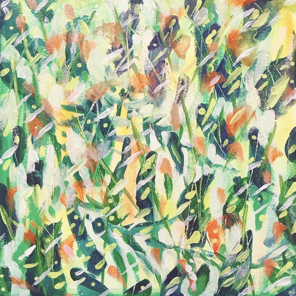 油絵小作品・夜が明けるまで踊らせて。