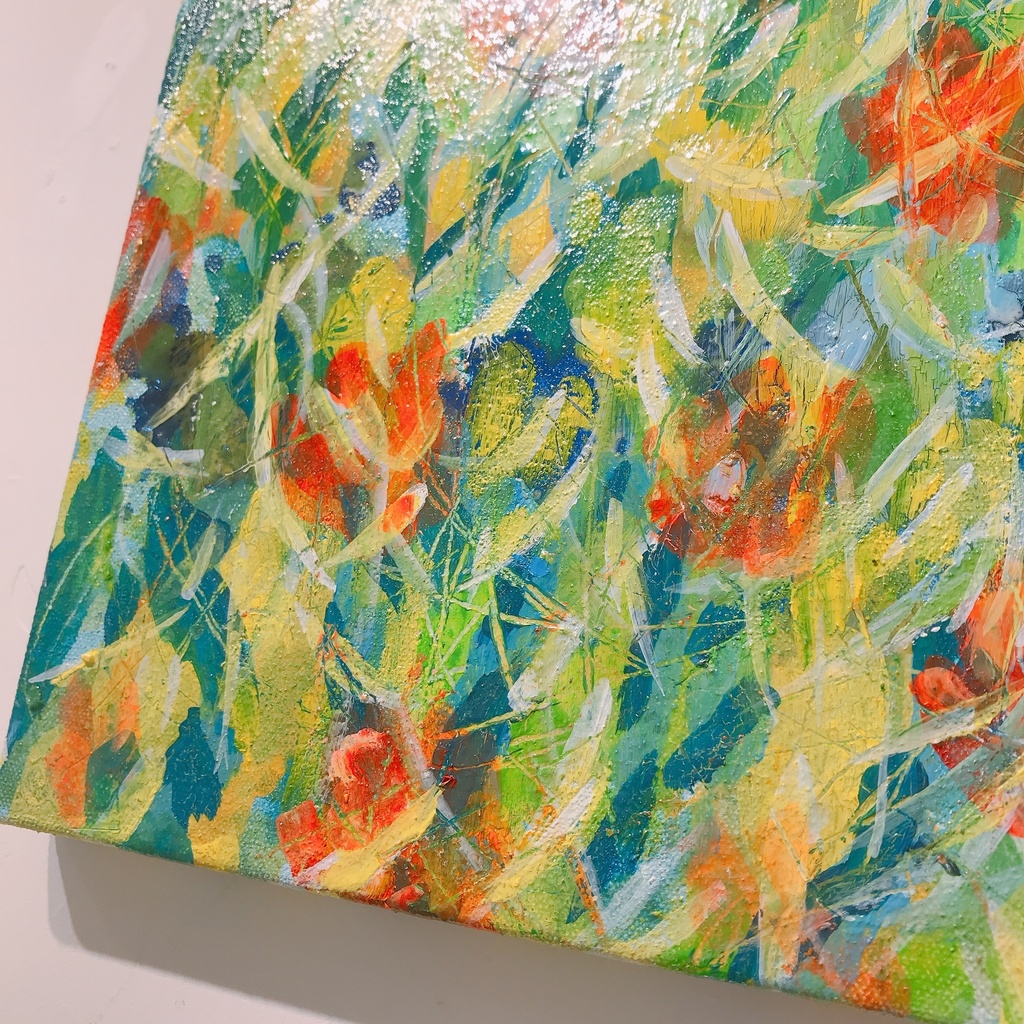 油絵小作品・I can hear children voices whisper