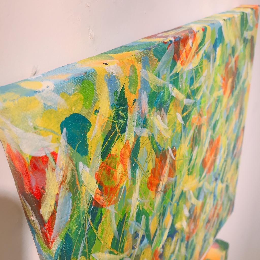 油絵小作品・I can hear children voices whisper