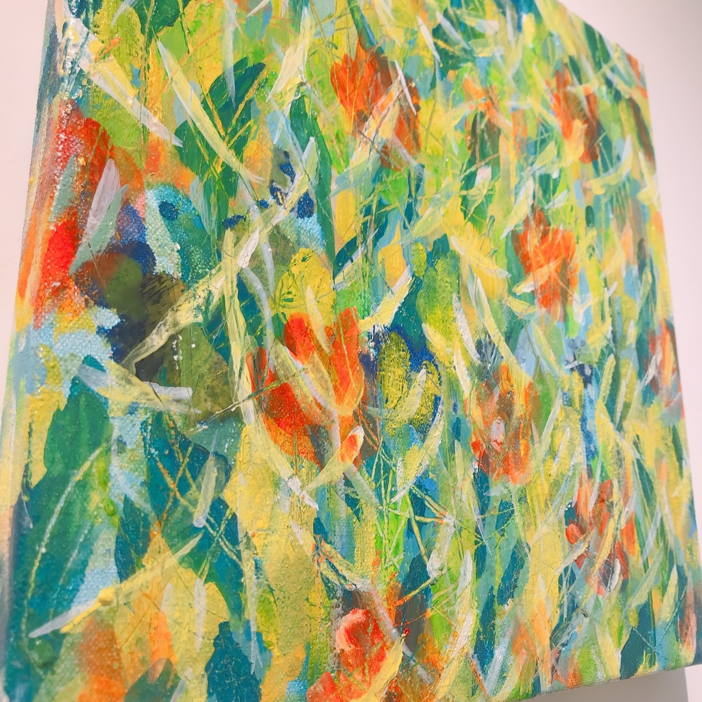 油絵小作品・I can hear children voices whisper