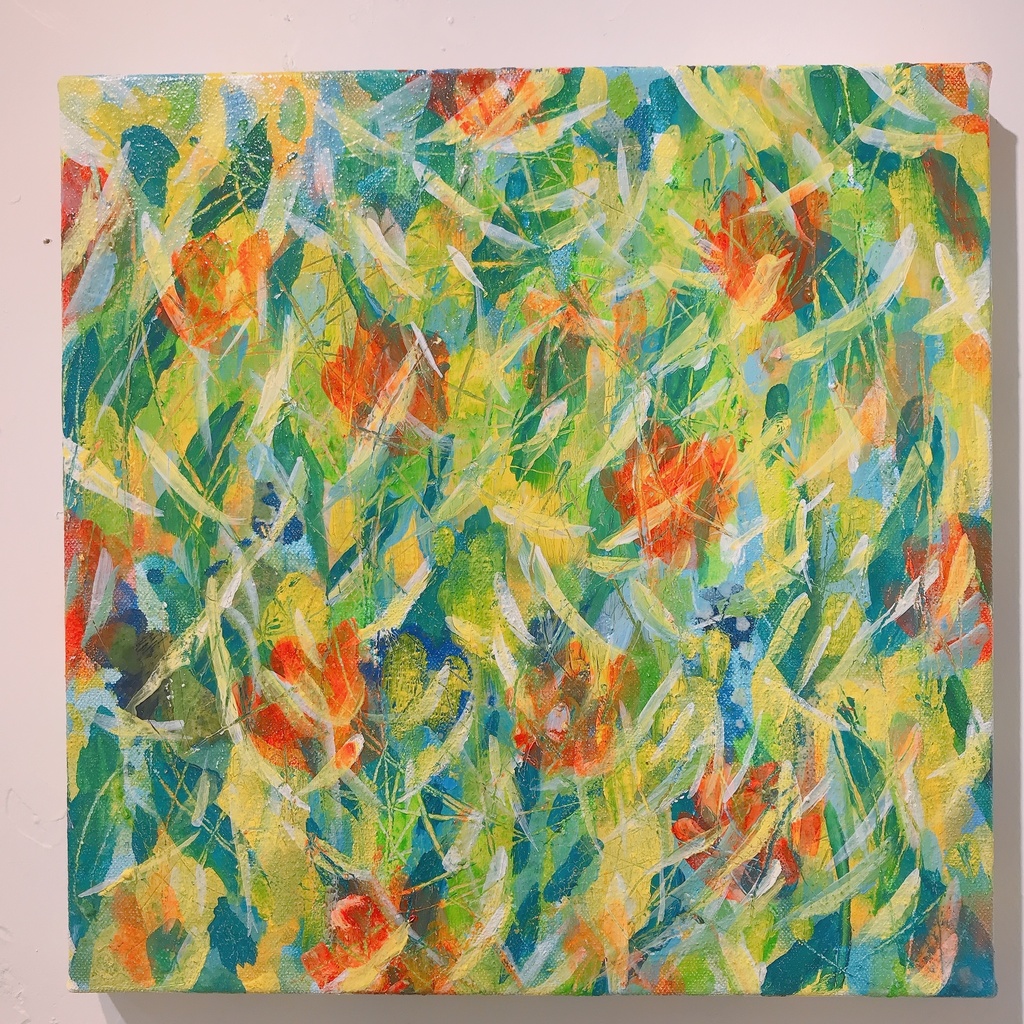 油絵小作品・I can hear children voices whisper