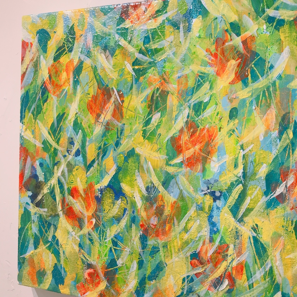 油絵小作品・I can hear children voices whisper