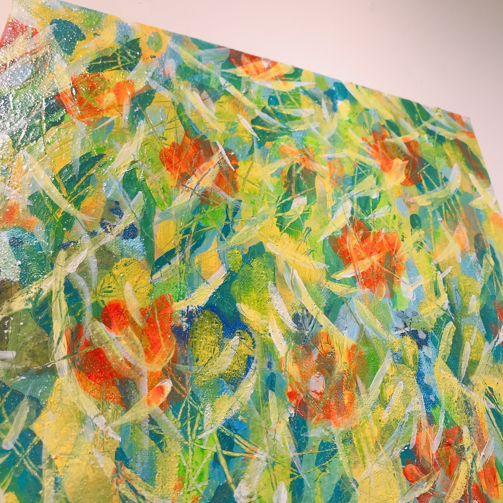 油絵小作品・I can hear children voices whisper