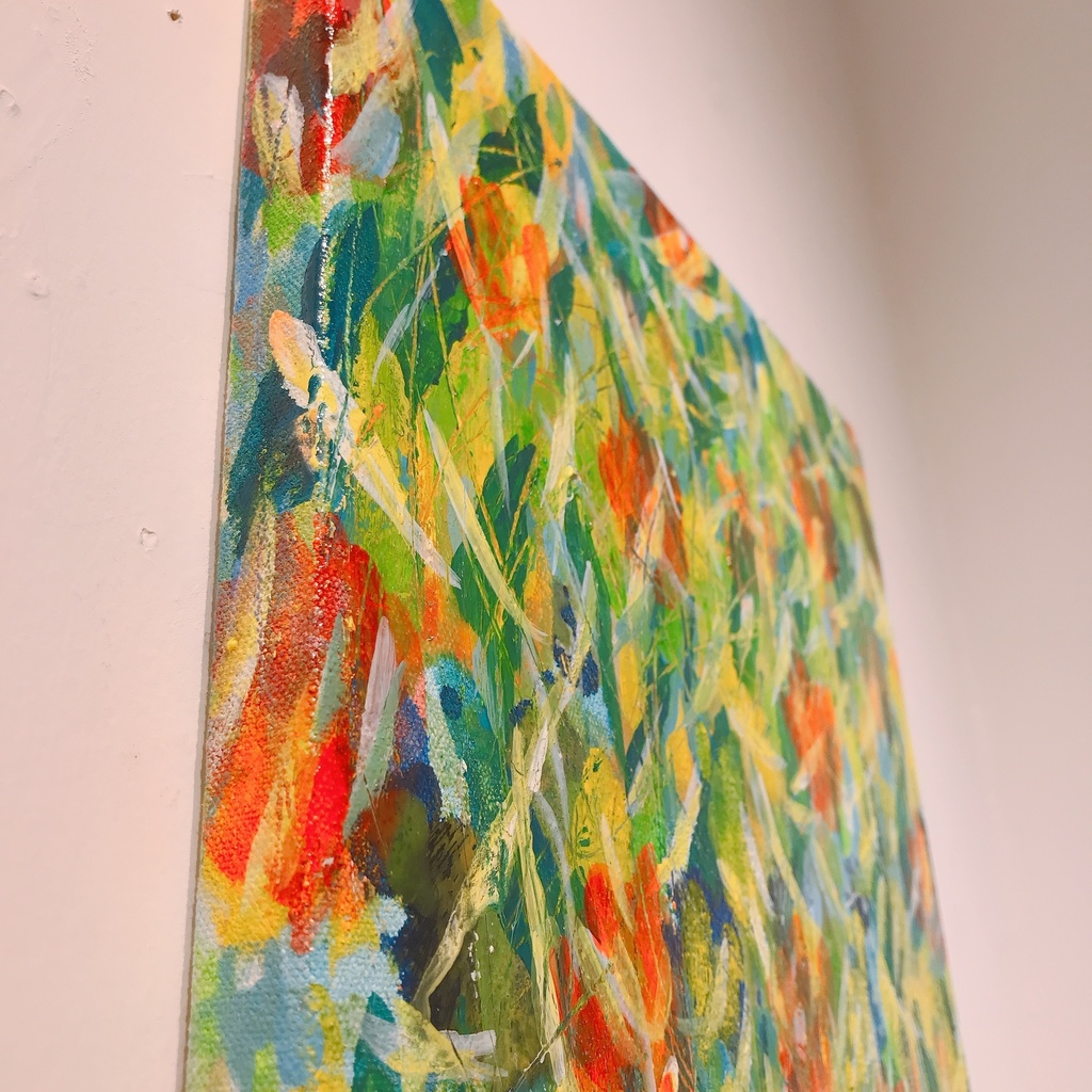 油絵小作品・I can hear children voices whisper