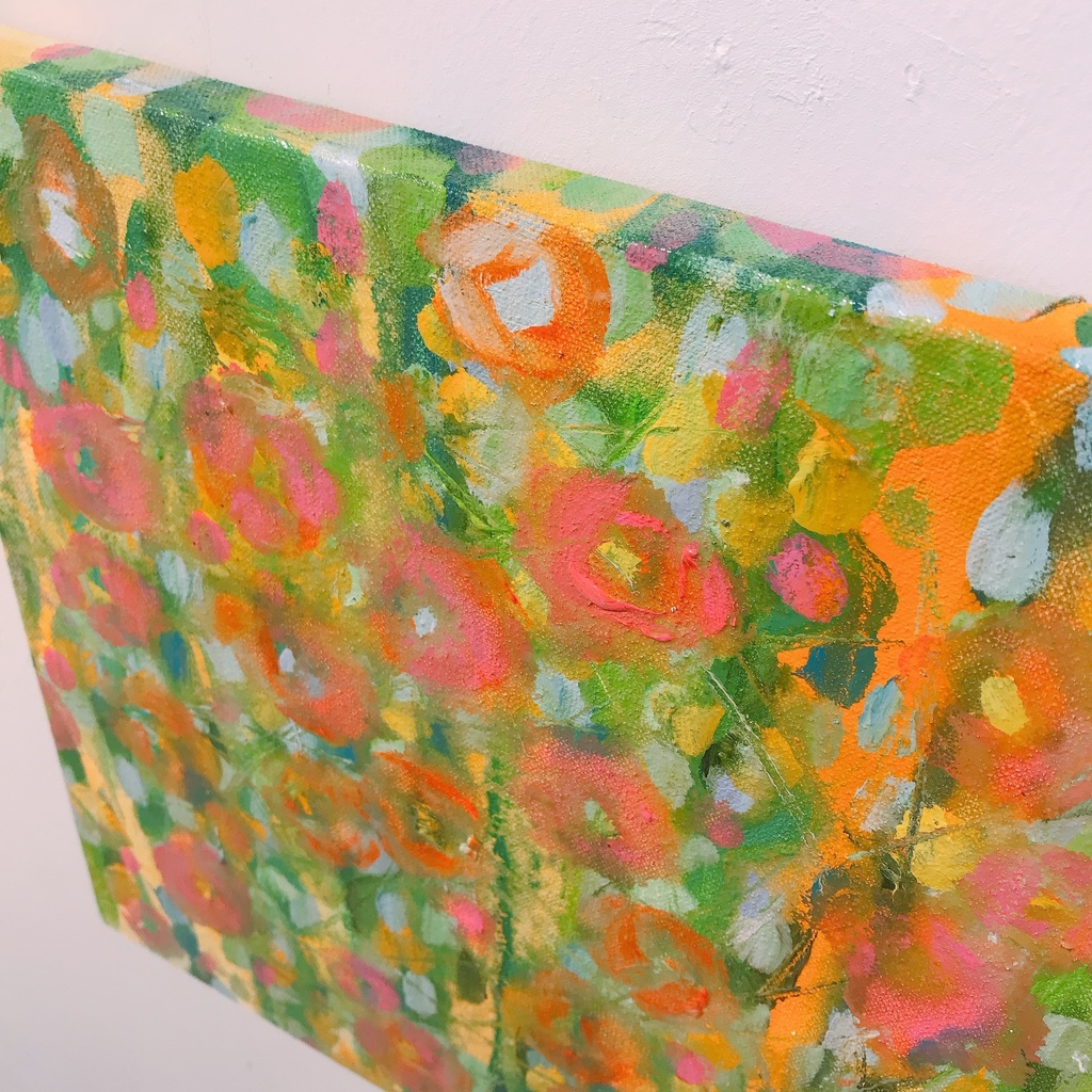 油絵小作品・ゆらゆら煌めいて