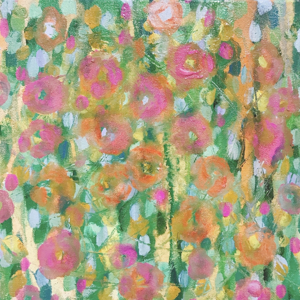油絵小作品・ゆらゆら煌めいて