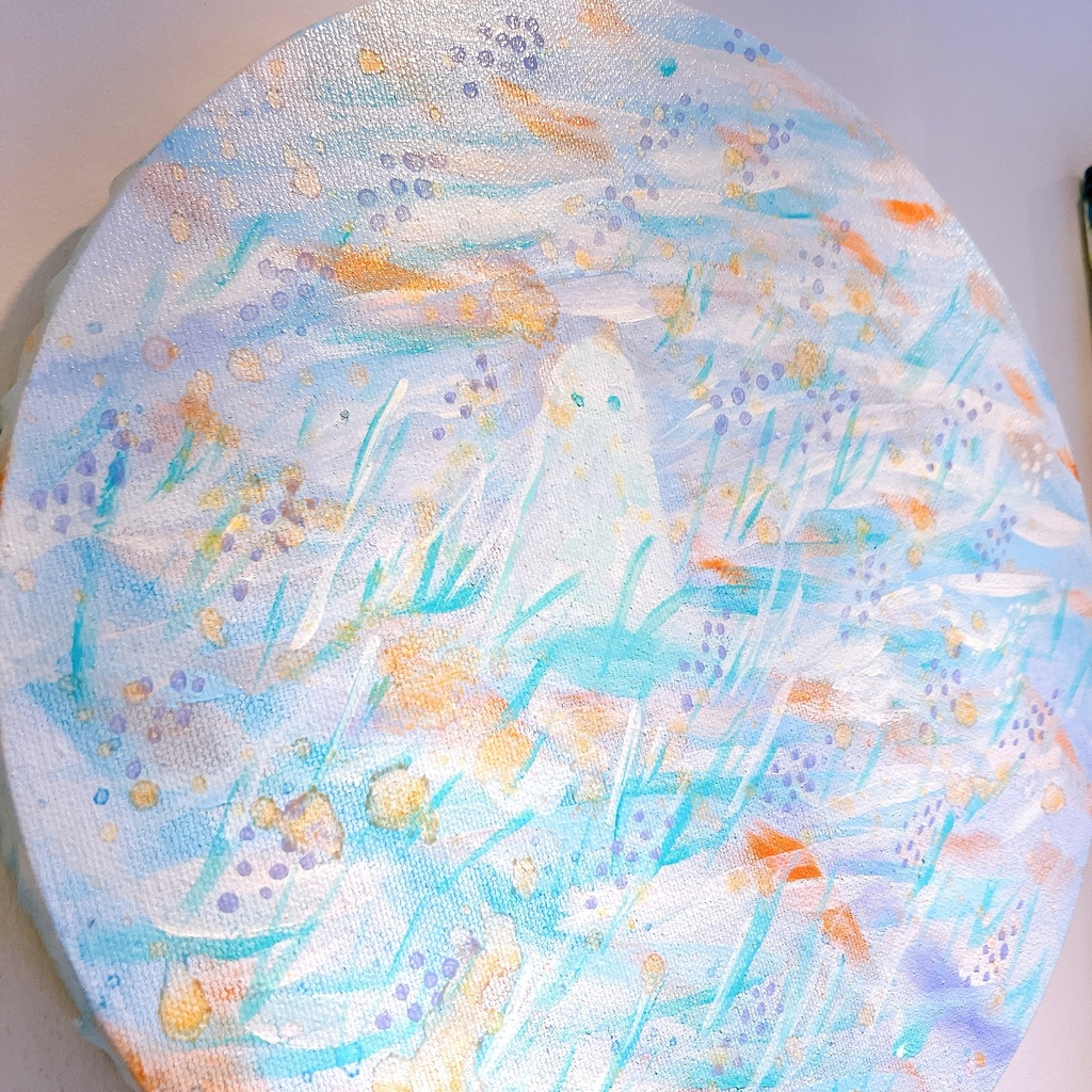 油絵小作品・ジルベールは待っている。