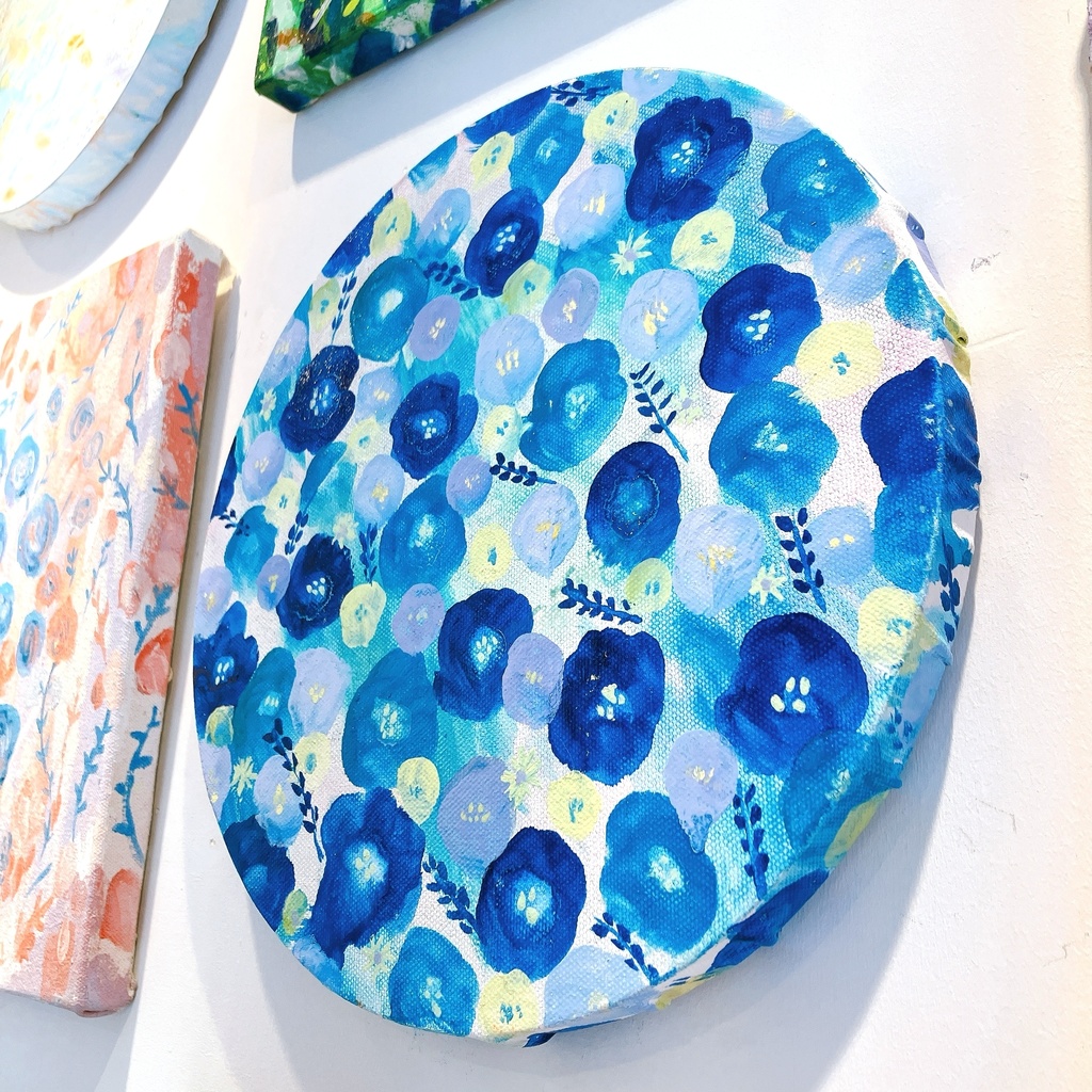 油絵小作品・in a quiet blue