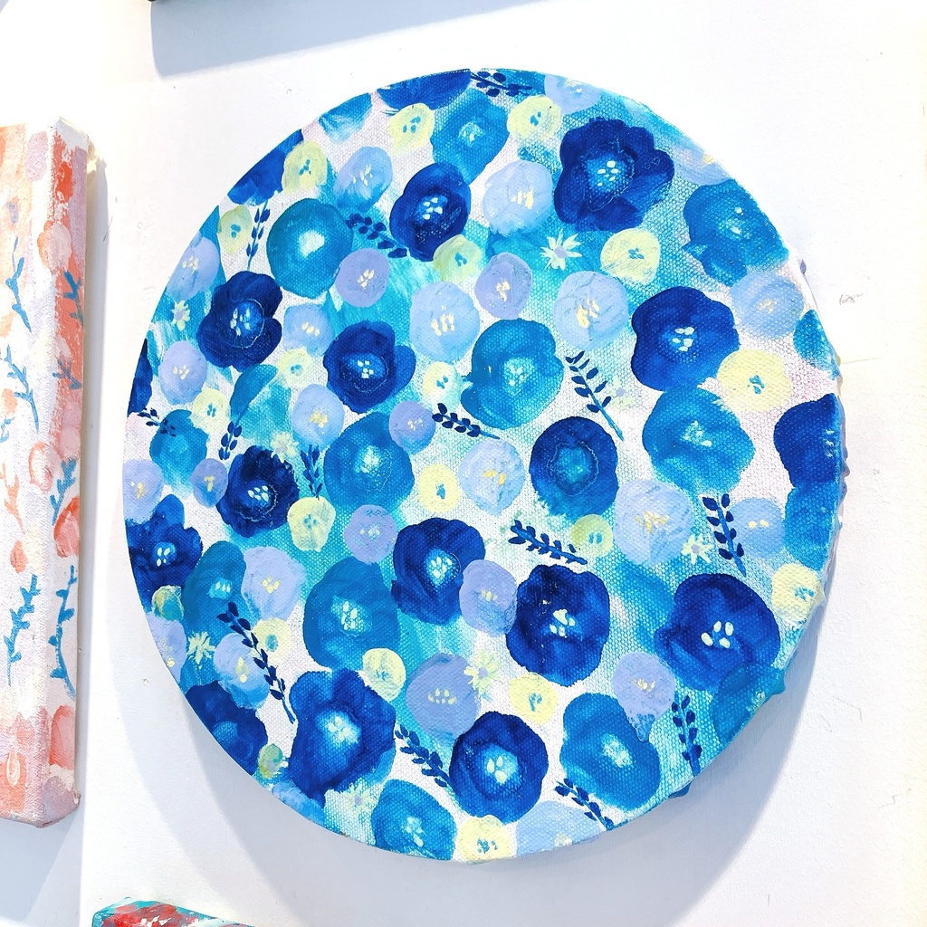 油絵小作品・in a quiet blue