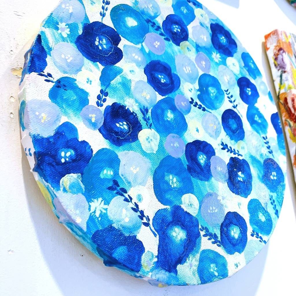 油絵小作品・in a quiet blue