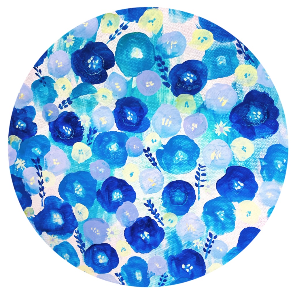 油絵小作品・in a quiet blue