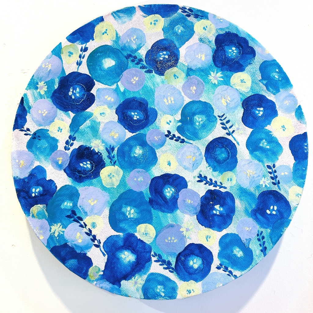 油絵小作品・in a quiet blue