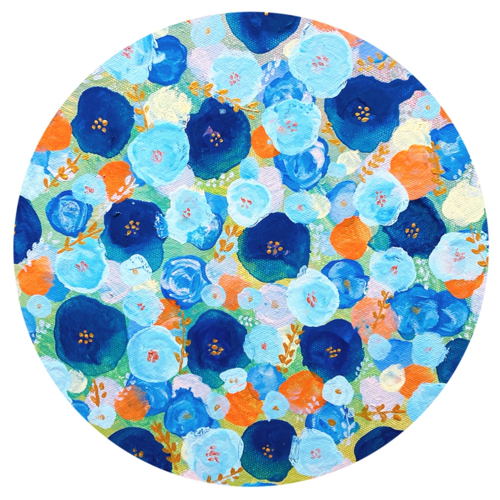 油絵小作品・whispers in blue