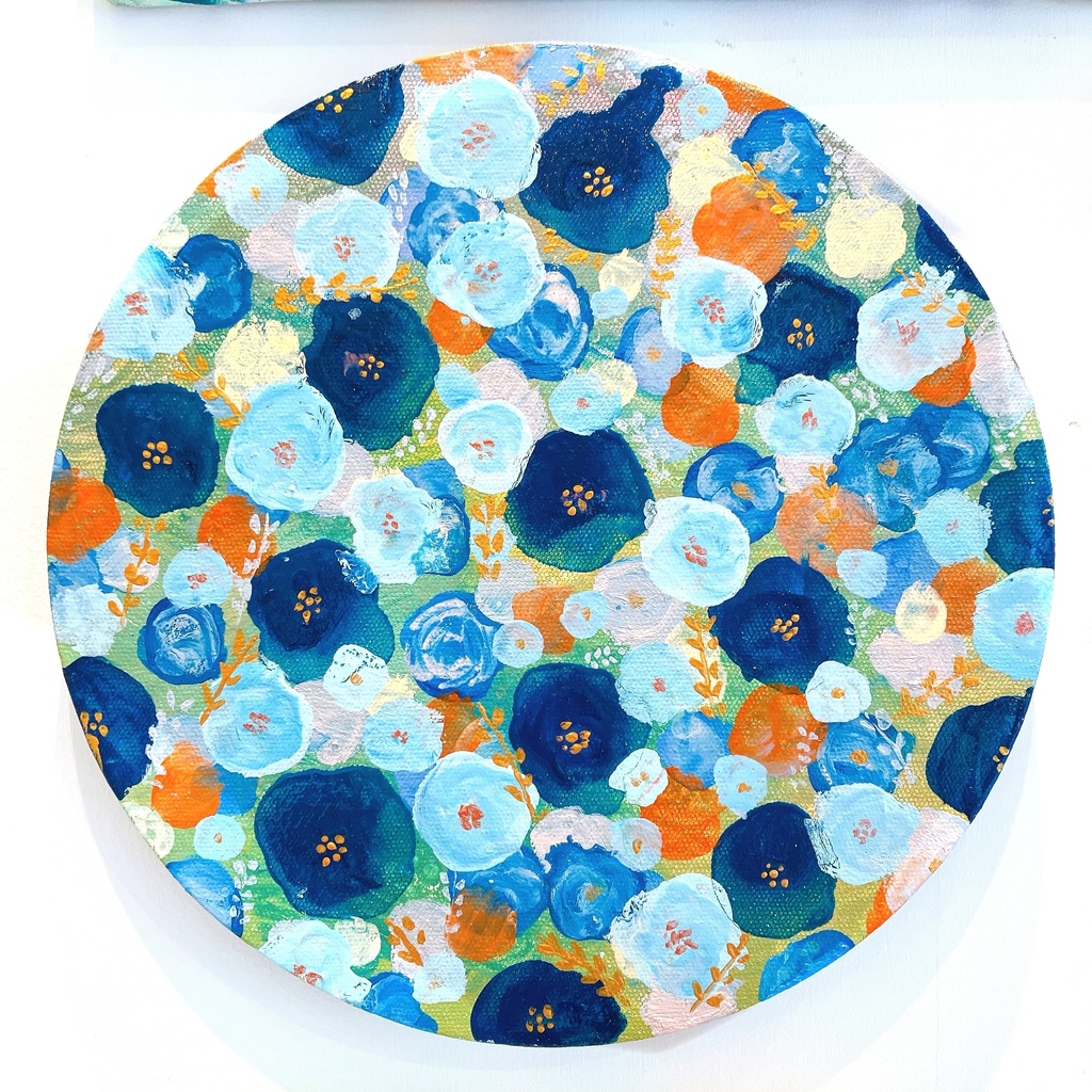 油絵小作品・whispers in blue