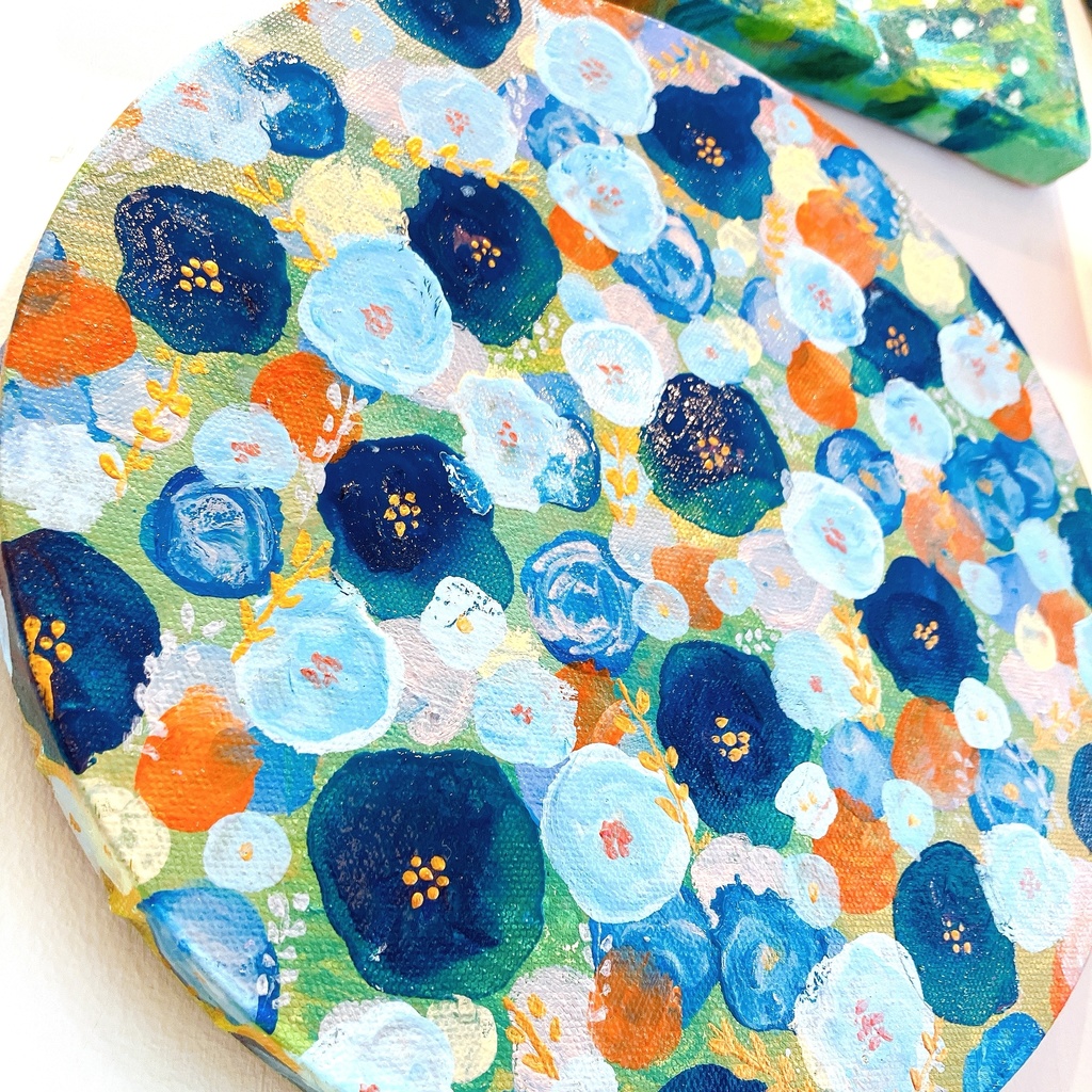 油絵小作品・whispers in blue