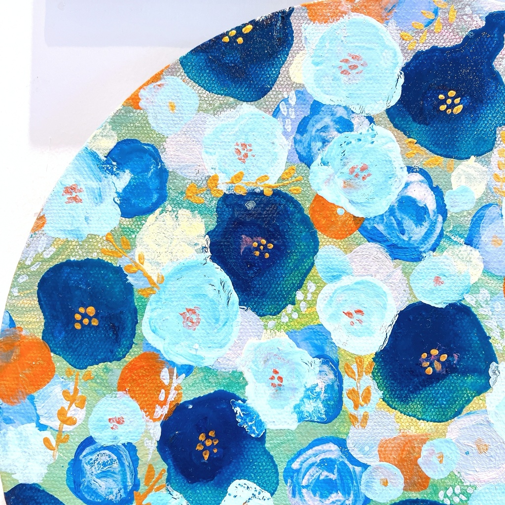 油絵小作品・whispers in blue