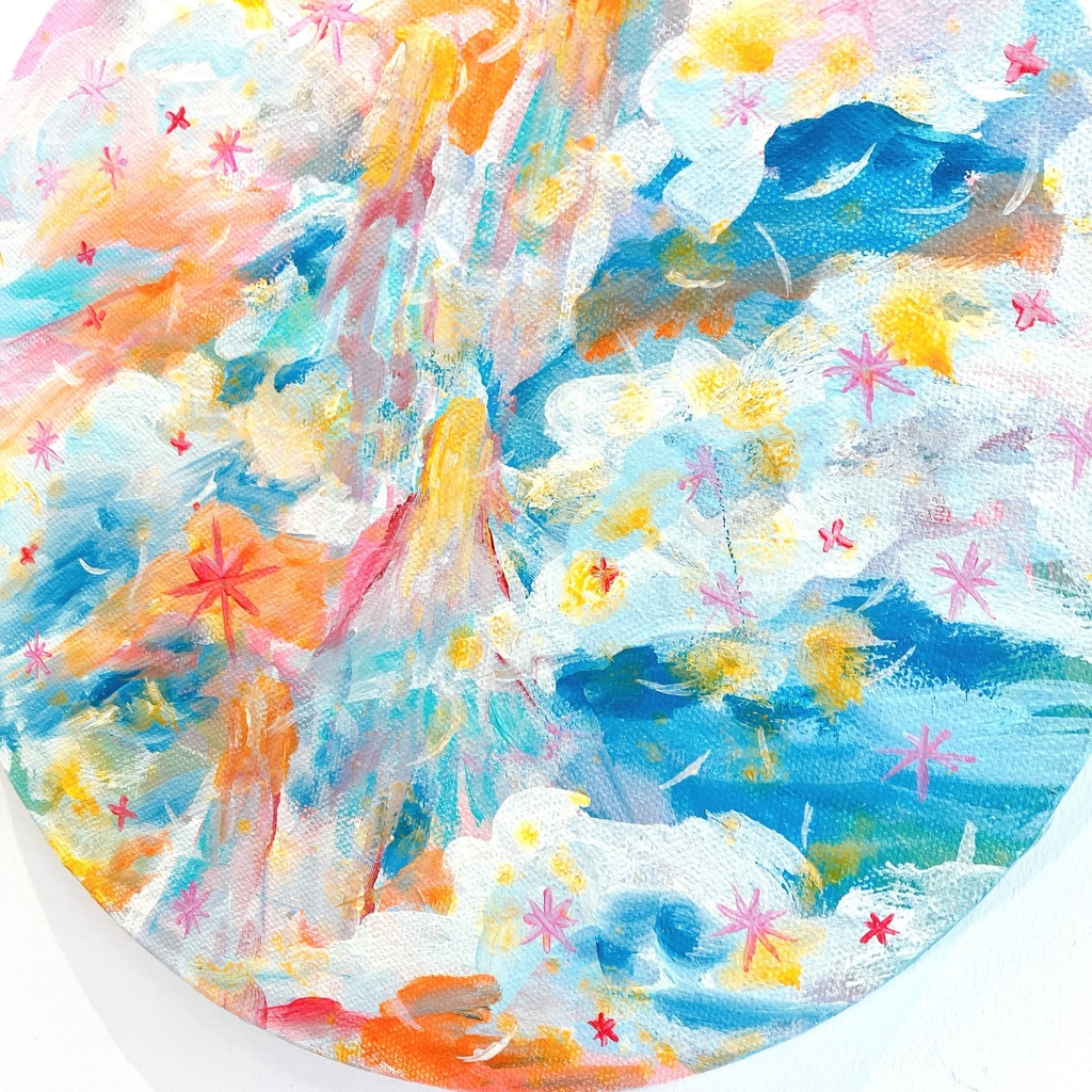 油絵小作品・She Sleeps in the Color of Dawn