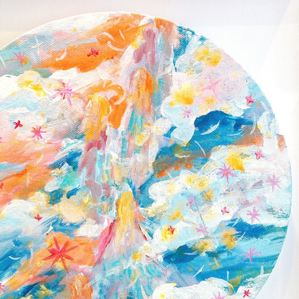 油絵小作品・She Sleeps in the Color of Dawn