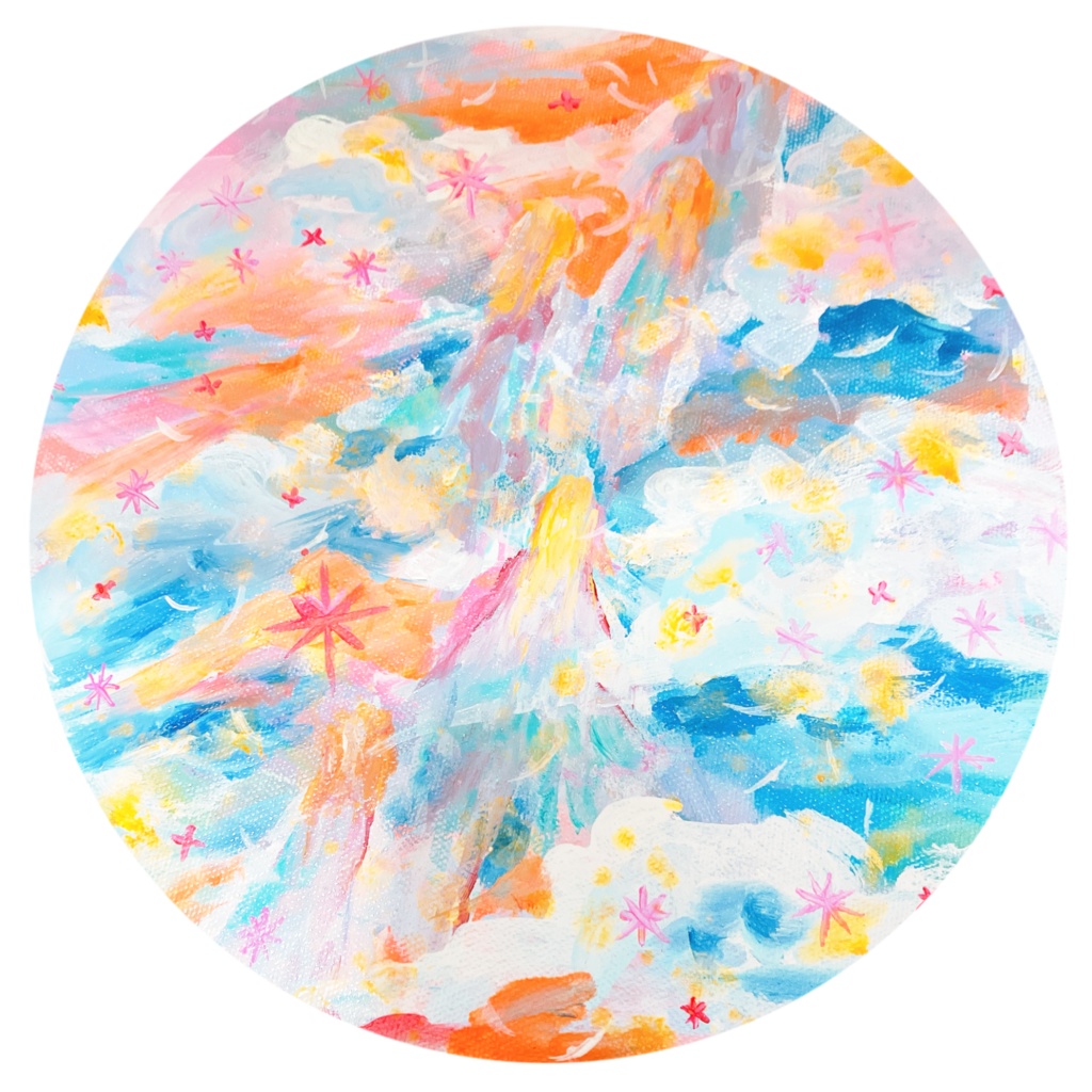 油絵小作品・She Sleeps in the Color of Dawn