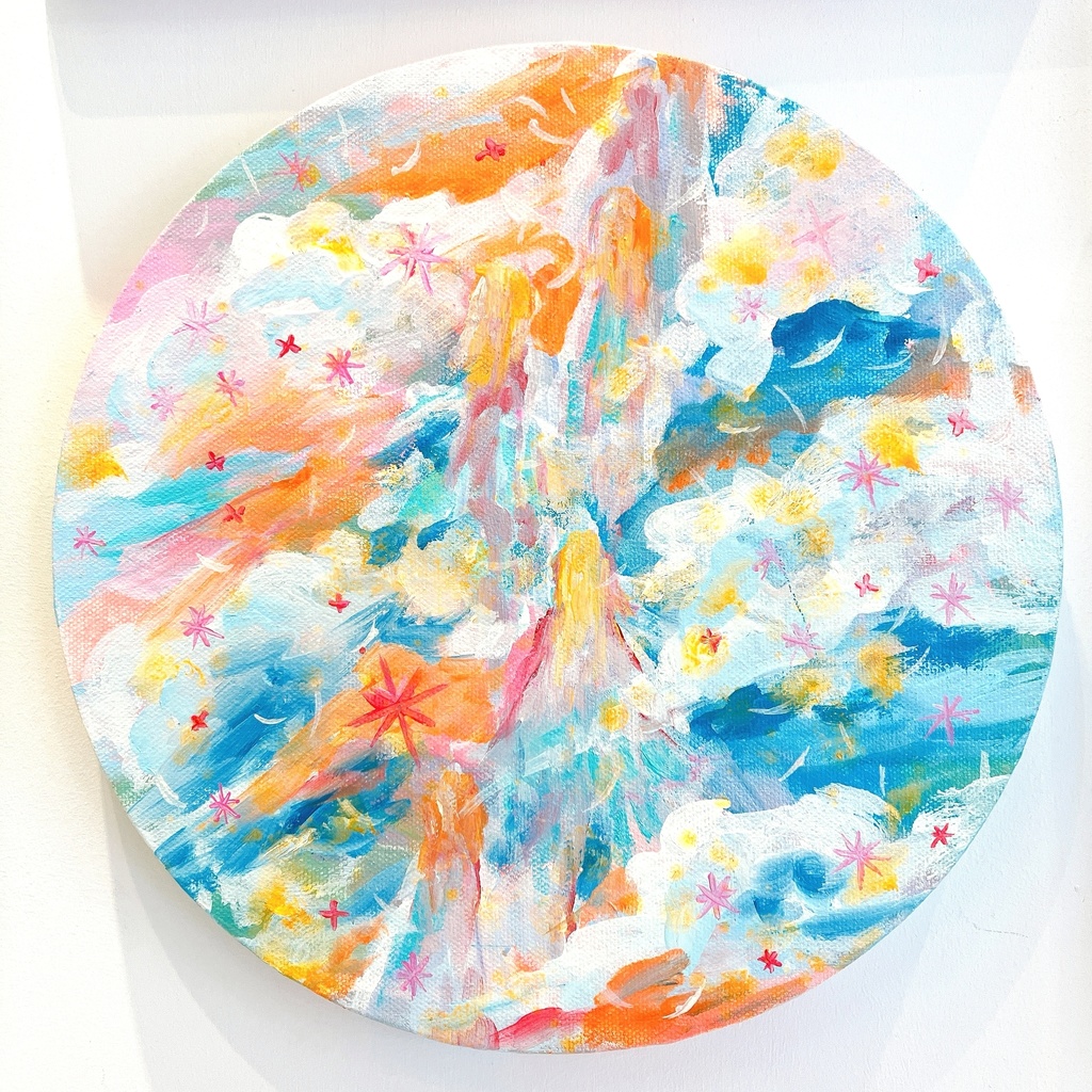 油絵小作品・She Sleeps in the Color of Dawn