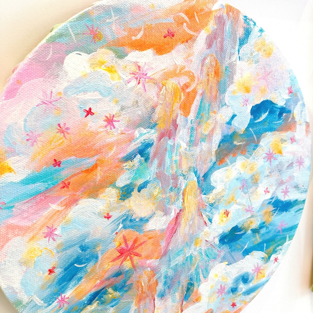 油絵小作品・She Sleeps in the Color of Dawn