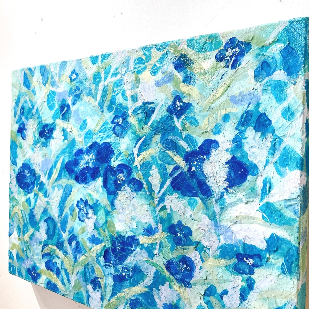 油絵小作品・Blue Flower