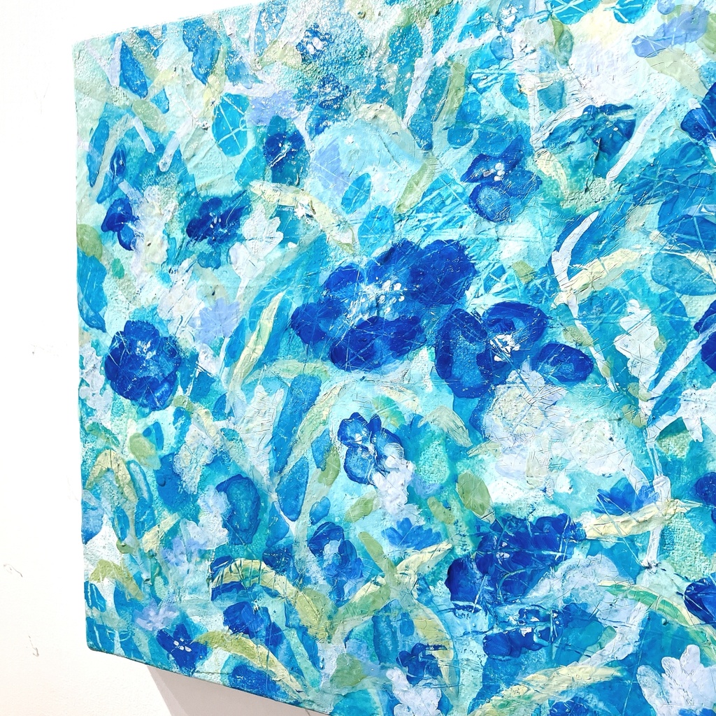 油絵小作品・Blue Flower