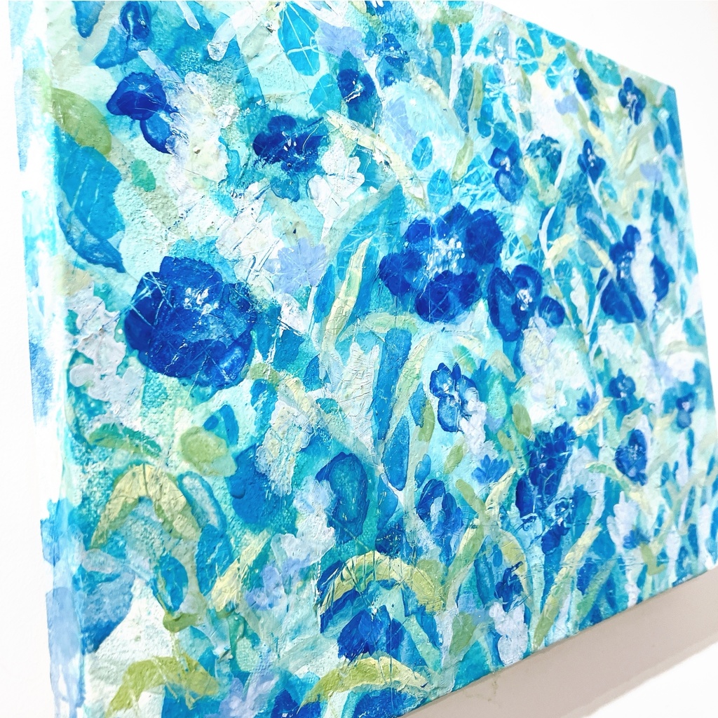 油絵小作品・Blue Flower