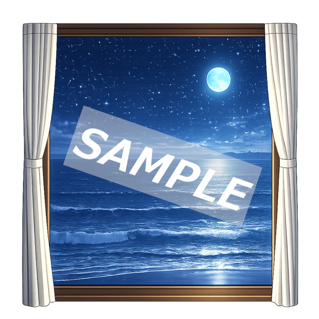 【背景透過素材】はめごろし窓 Vol.1|幻想の風景10枚セット