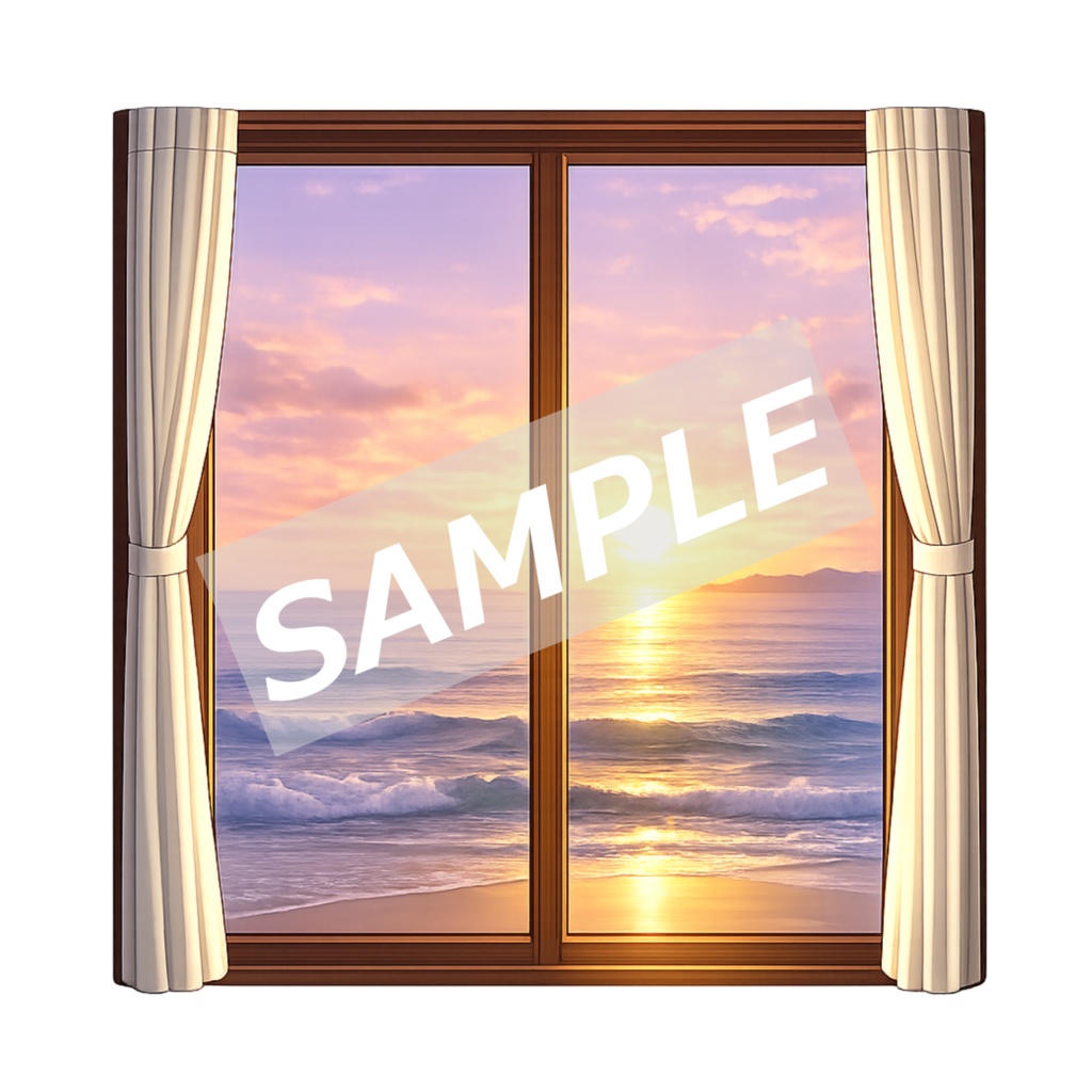 【背景透過素材】開閉窓 Vol.1|幻想の風景10枚セット