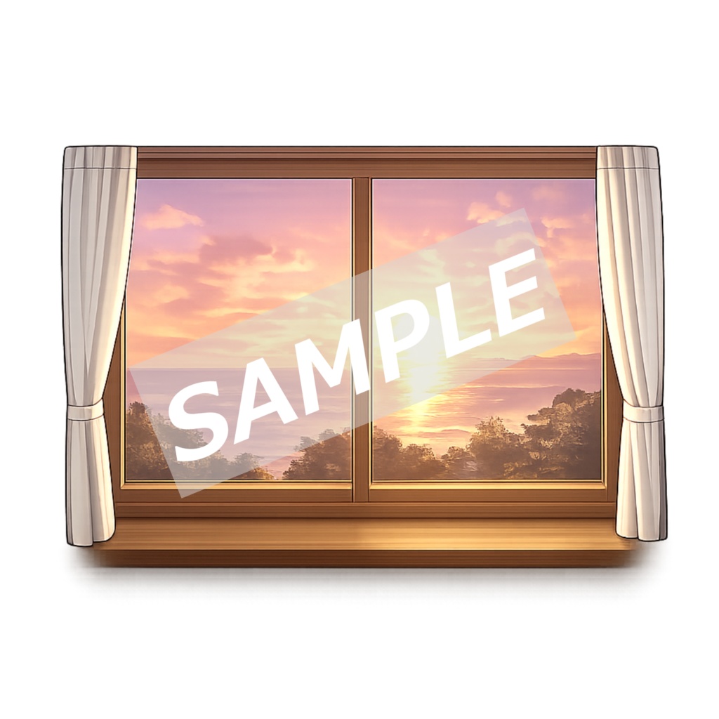 【背景透過素材】開閉窓 Vol.1|幻想の風景10枚セット