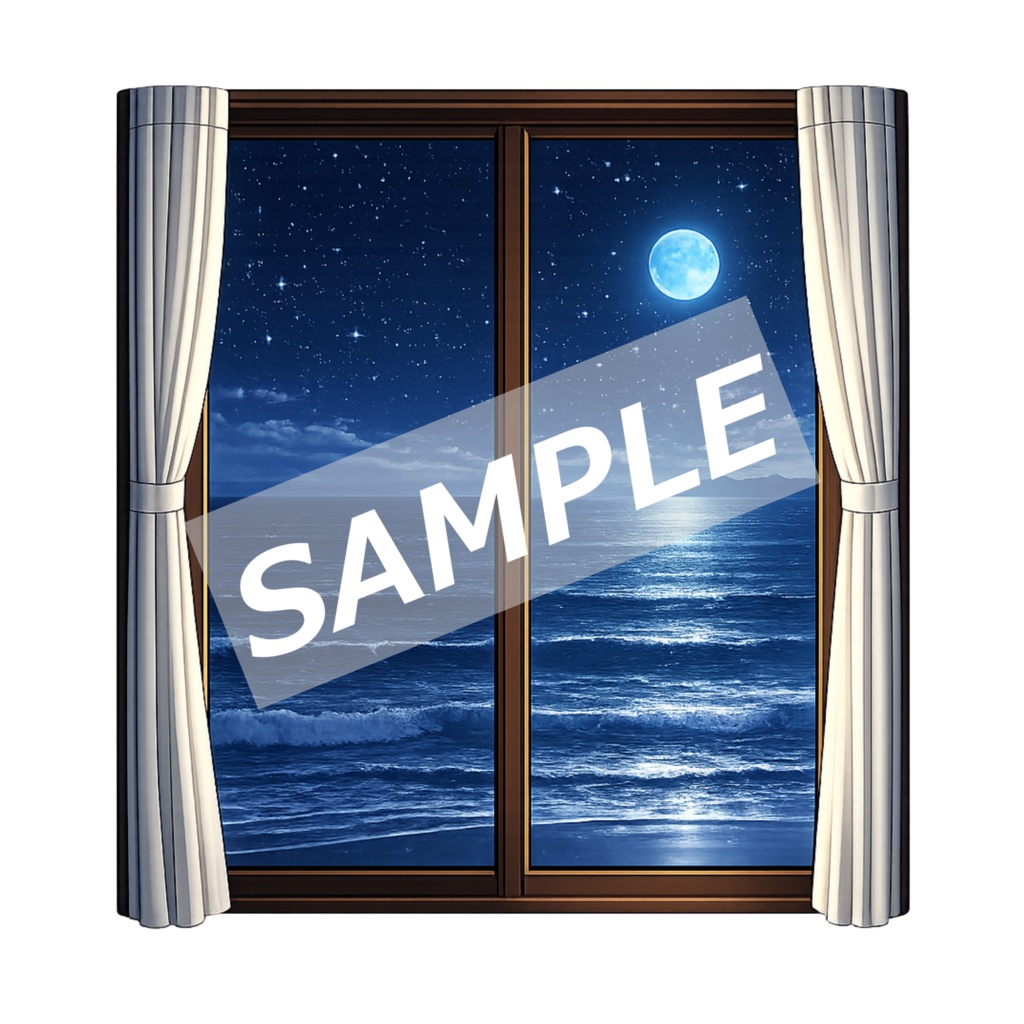 【背景透過素材】開閉窓 Vol.1|幻想の風景10枚セット