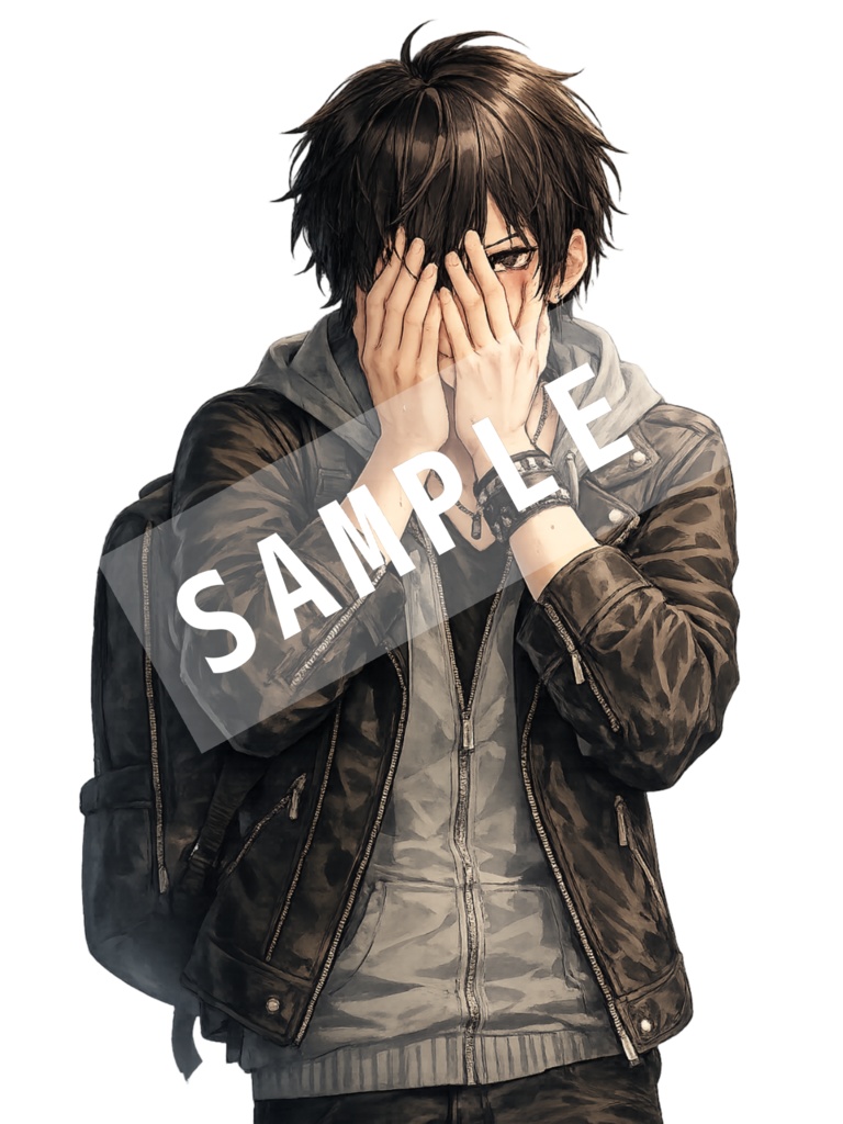 【背景透過】青年イラスト|日常 vol.1 | 5枚