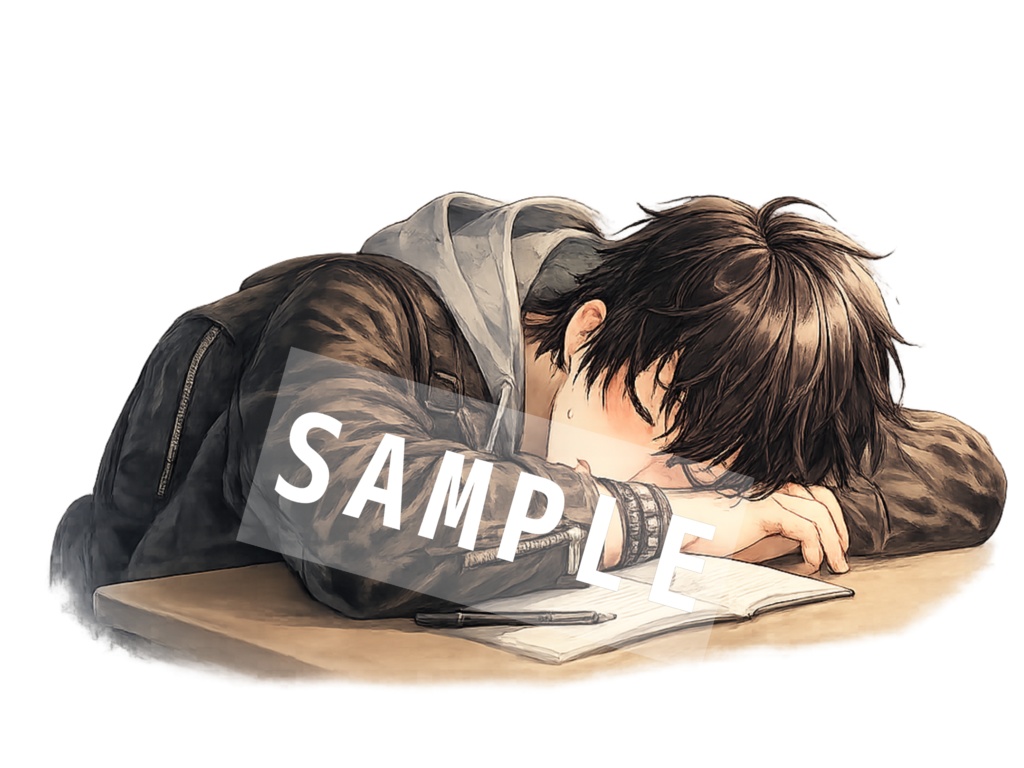 【背景透過】青年イラスト|日常 vol.1 | 5枚