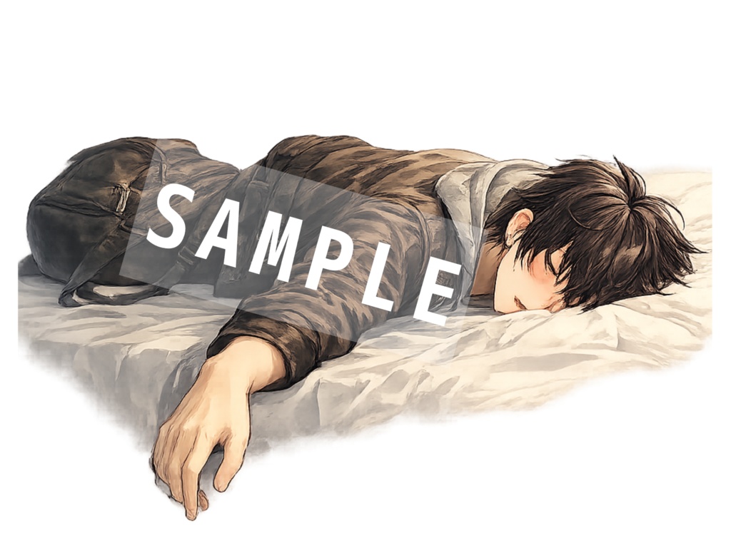 【背景透過】青年イラスト|日常 vol.1 | 5枚