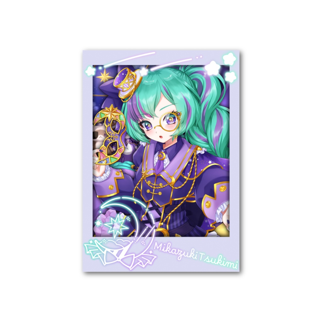 三日月月見 フォト風カード 2025誕生日記念