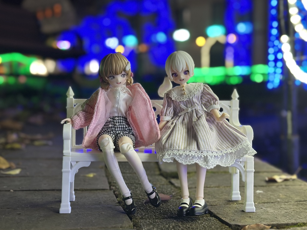 1/6ドールサイズ ゴシックスタイルベンチ