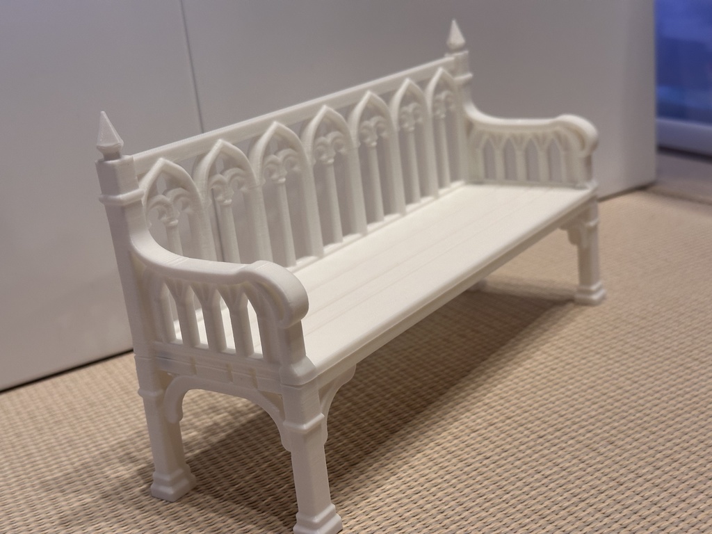 1/6ドールサイズ ゴシックスタイルベンチ