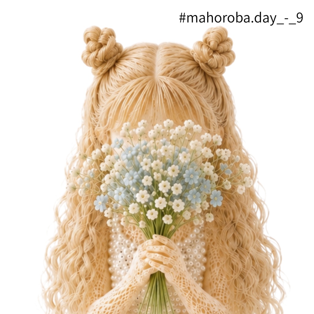 Quiet Bloom Girl (twin buns)