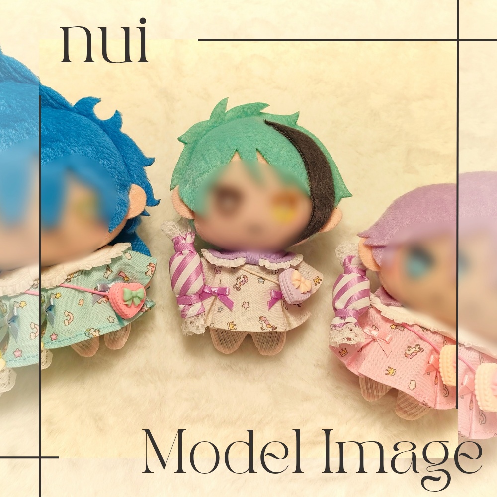 【10cmマスコットモデルサイズ】リボンカラーフレアトップス セット(限定デザイン)