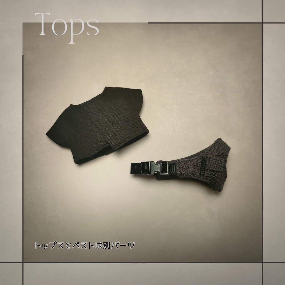 【10cmマスコットモデルサイズ】ベストつきアシメトップス