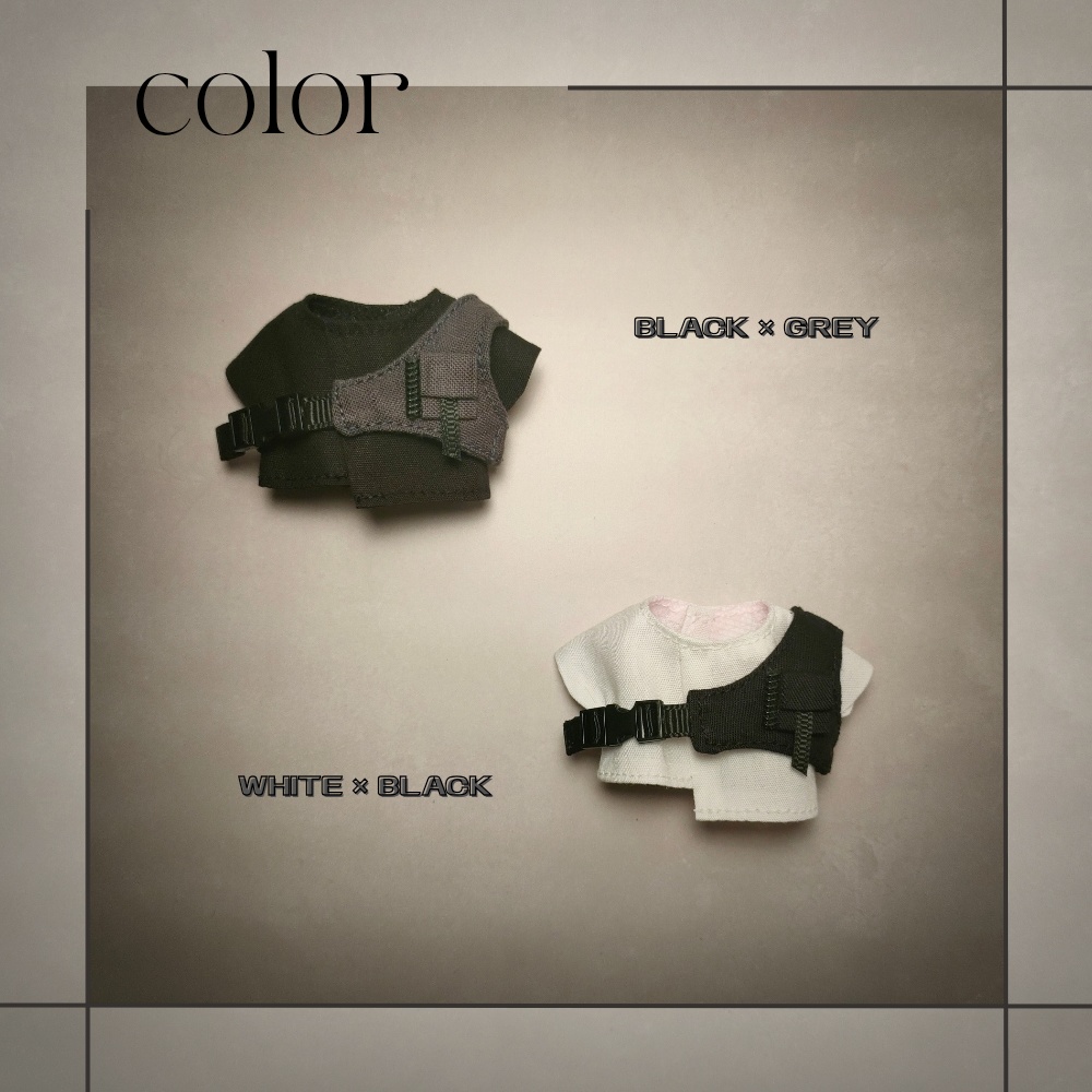 【10cmマスコットモデルサイズ】ベストつきアシメトップス