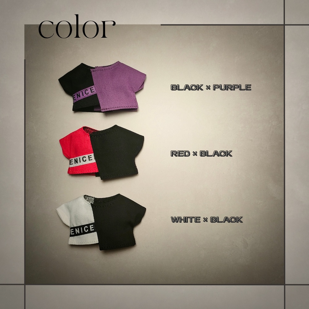 【10cmマスコットモデルサイズ】バイカラートップス