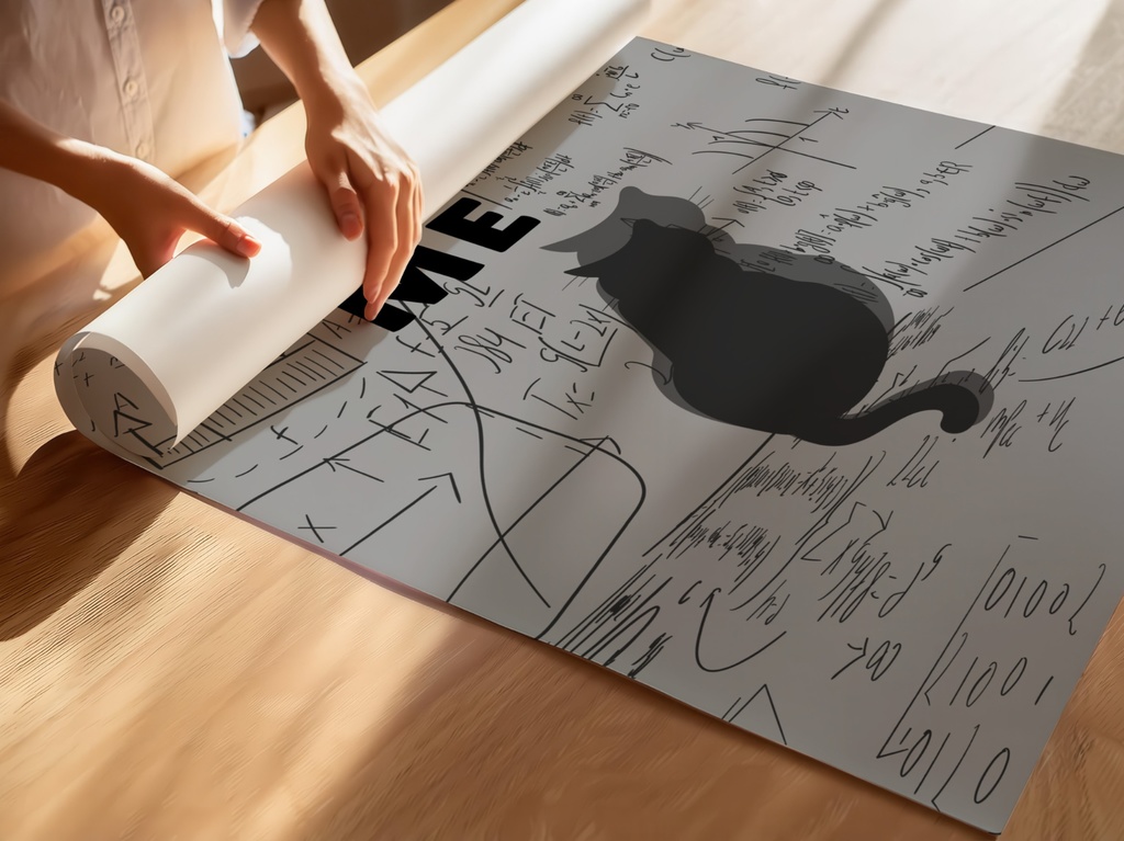 Don’t Rush Me – かわいい猫のミニマルポスター | Funny Cat Wall Art Digital Download